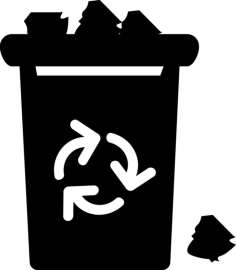 Garbage With Recycle Sign Overflowing With Trash Sketch Svg Vector, Free Vectors File